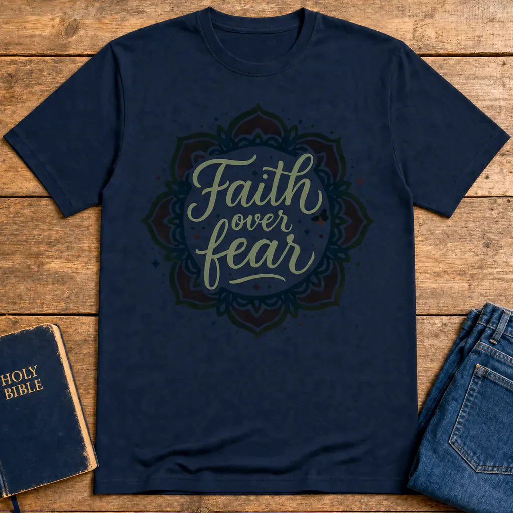 Faith Over Fear T-Shirt - Navy