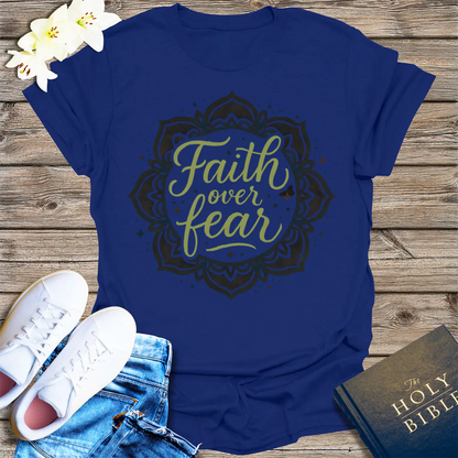Faith Over Fear T-Shirt - Navy