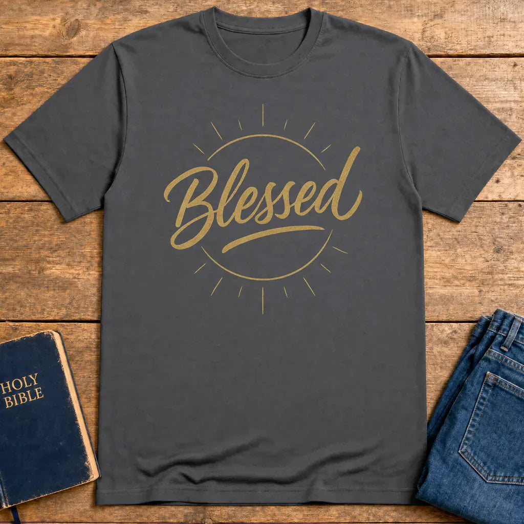 Radiant Blessed T-Shirt - Charcoal