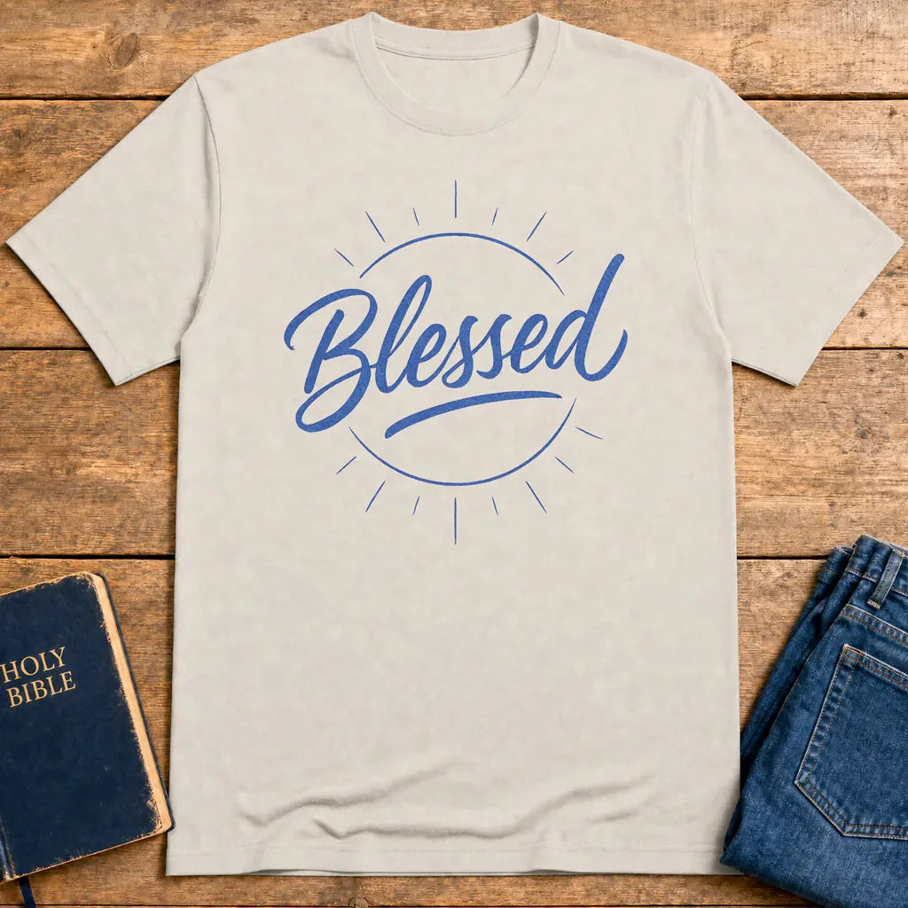 Radiant Blessed T-Shirt - Ice Grey