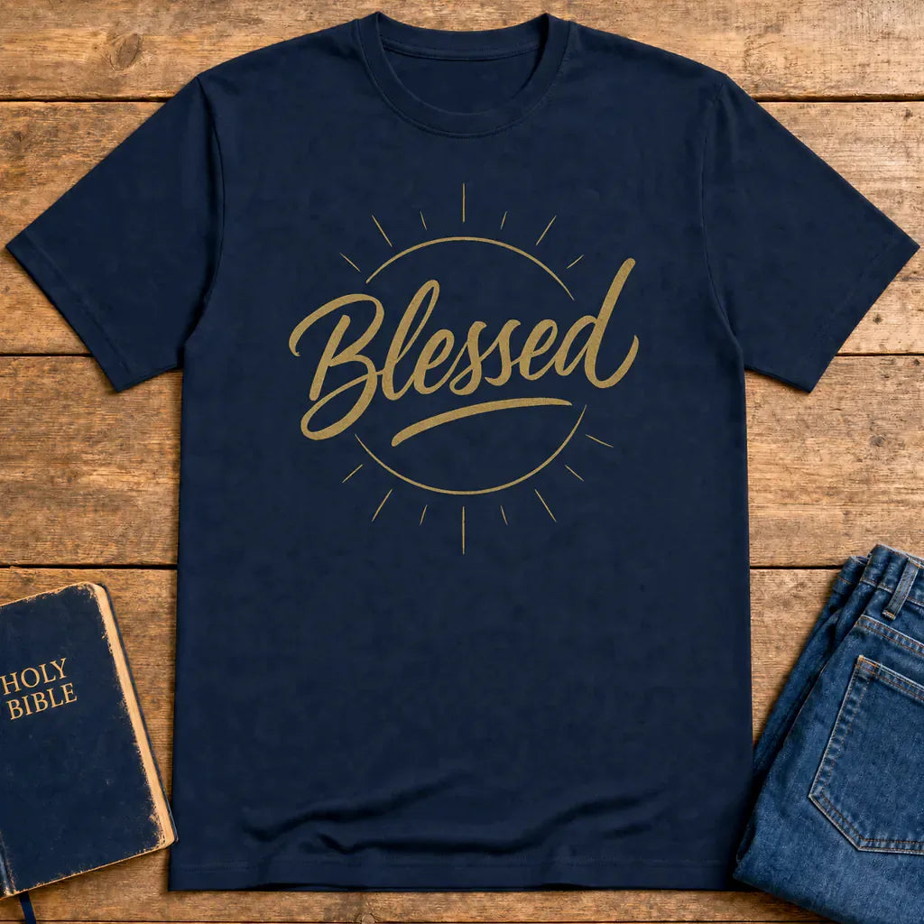 Radiant Blessed T-Shirt - Navy