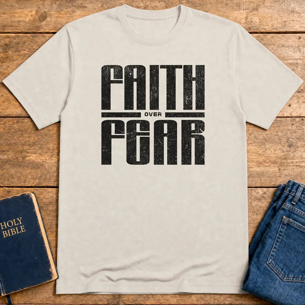 Faith over Fear T-Shirt - Ice Grey