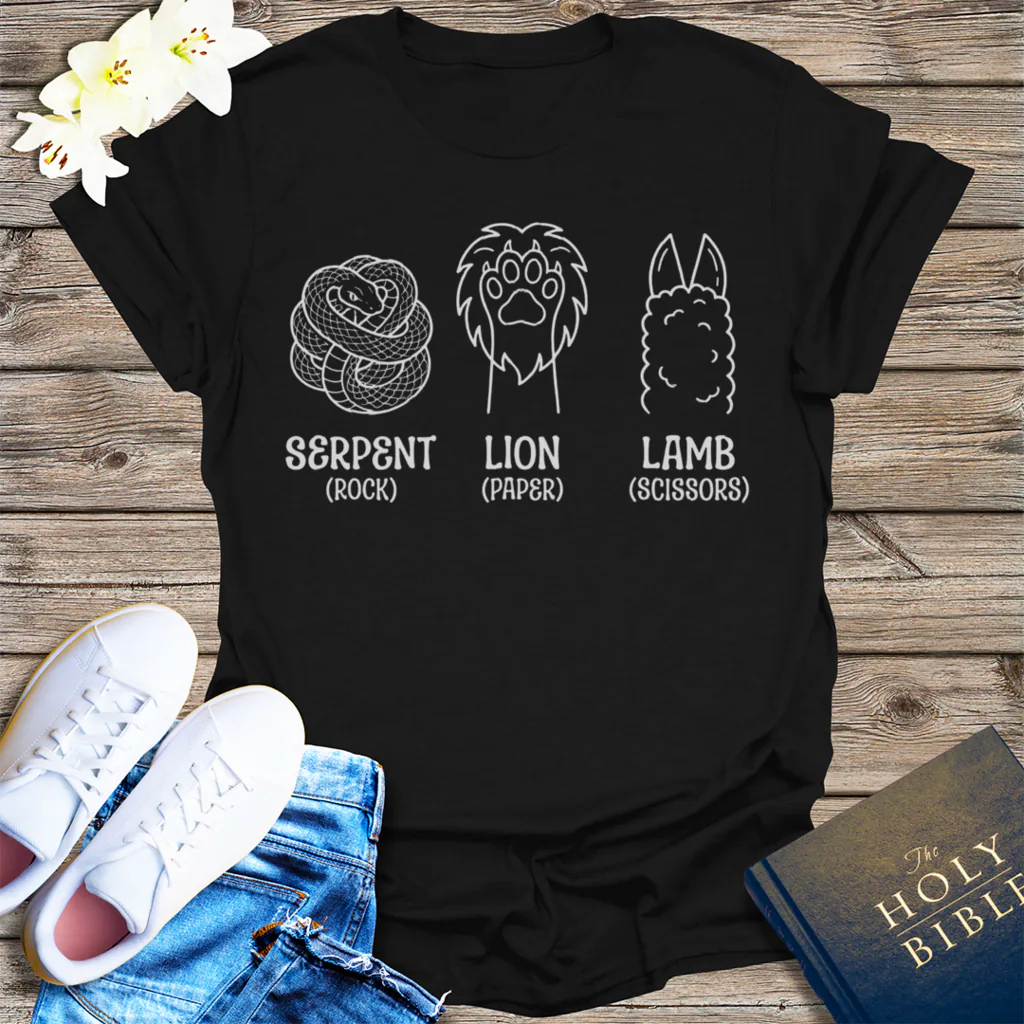 Serpent Lion Lamb T-Shirt - Black