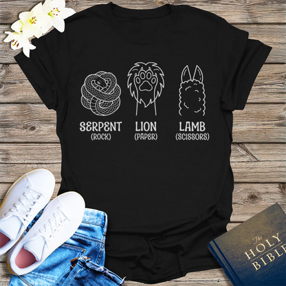 Serpent Lion Lamb T-Shirt - Black