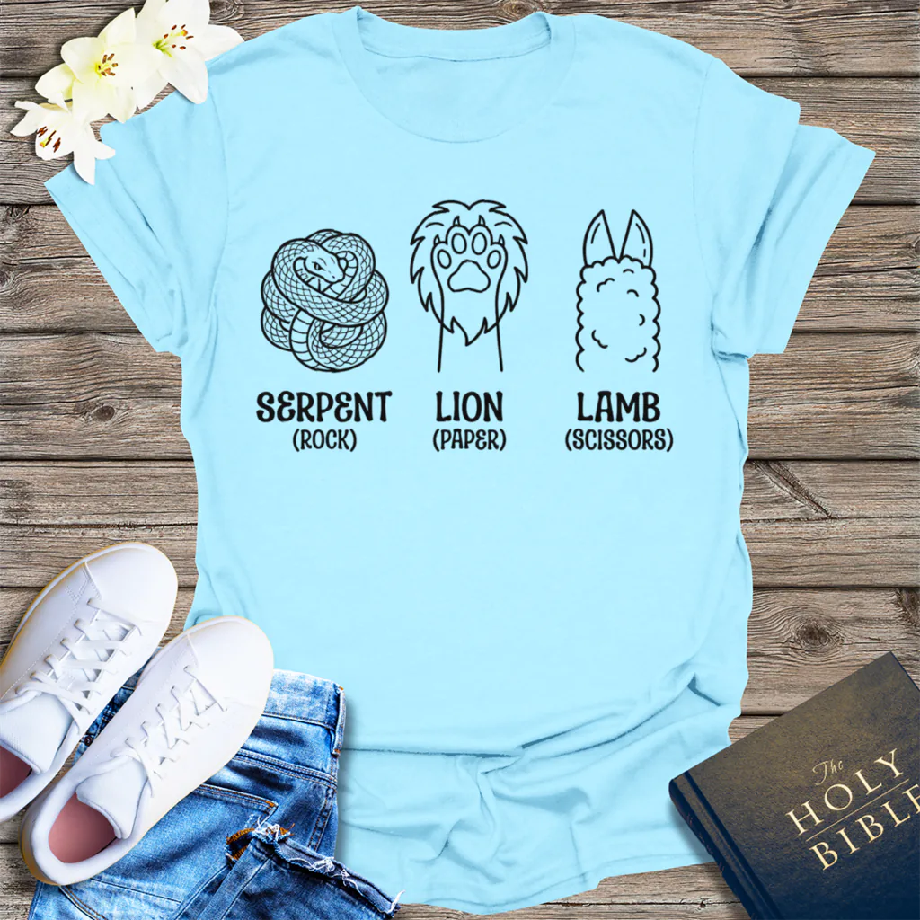 Serpent Lion Lamb T-Shirt - Light Blue