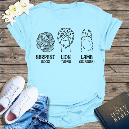 Serpent Lion Lamb T-Shirt - Light Blue