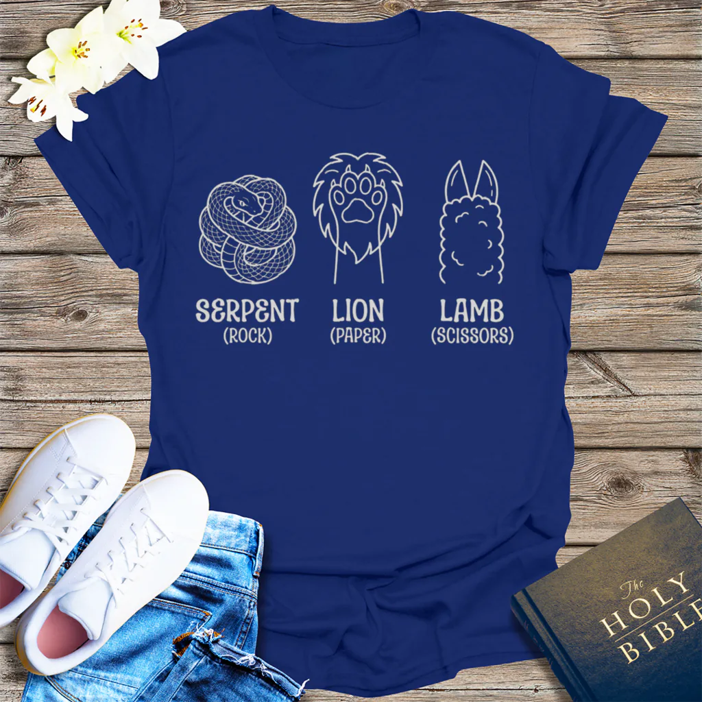 Serpent Lion Lamb T-Shirt - Navy
