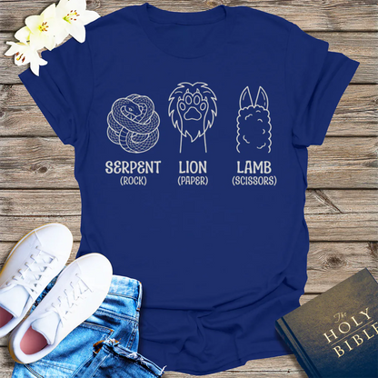 Serpent Lion Lamb T-Shirt - Navy