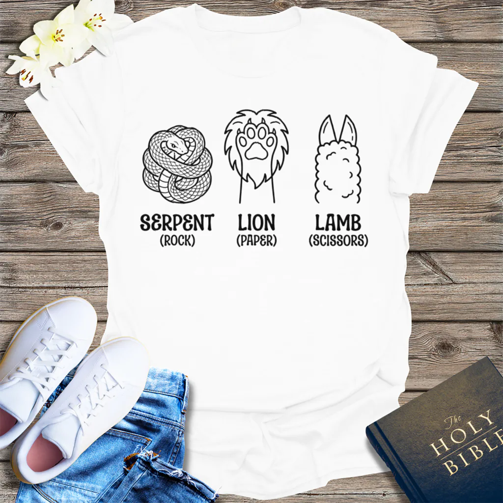 Serpent Lion Lamb T-Shirt - White