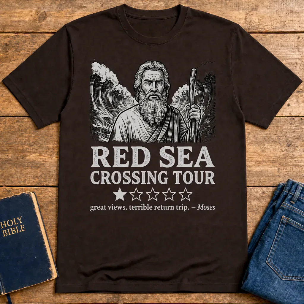 Red Sea Crossing Tour T-Shirt - Dark Chocolate
