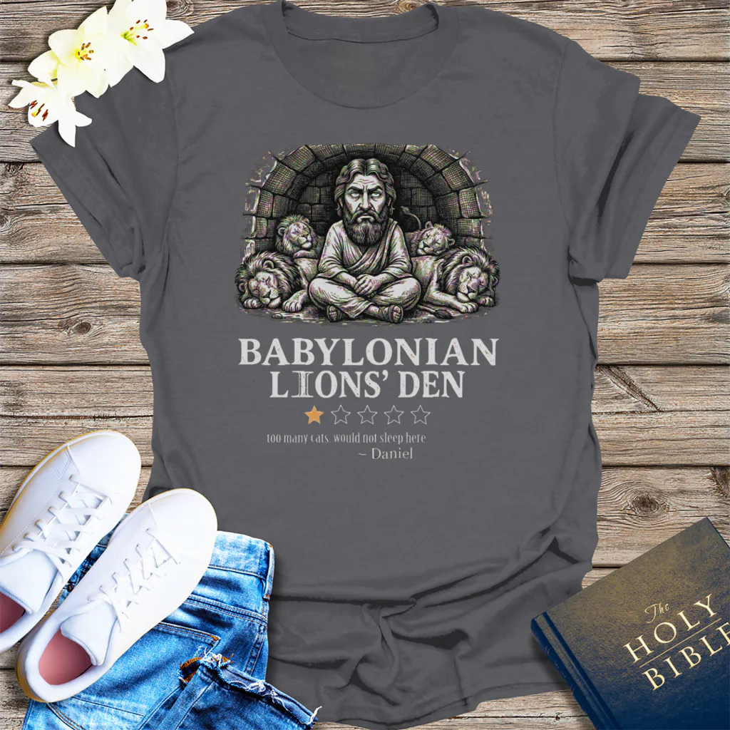 Babylonian Lions' Den T-Shirt - Charcoal