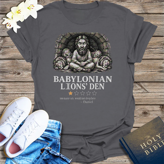 Babylonian Lions' Den T-Shirt - Charcoal
