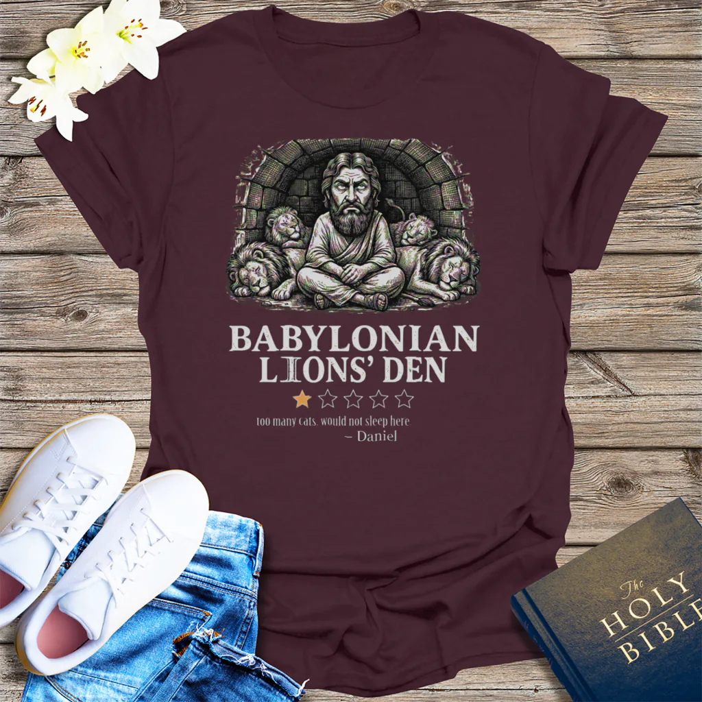 Babylonian Lions' Den T-Shirt - Dark Chocolate