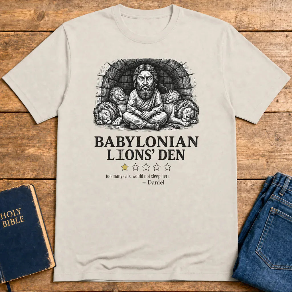 Babylonian Lions' Den T-Shirt - Ice Grey