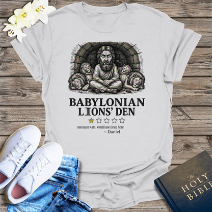 Babylonian Lions' Den T-Shirt - Ice Grey