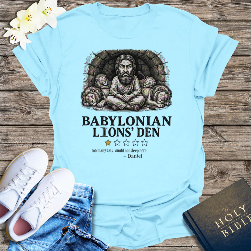 Babylonian Lions' Den T-Shirt - Light Blue