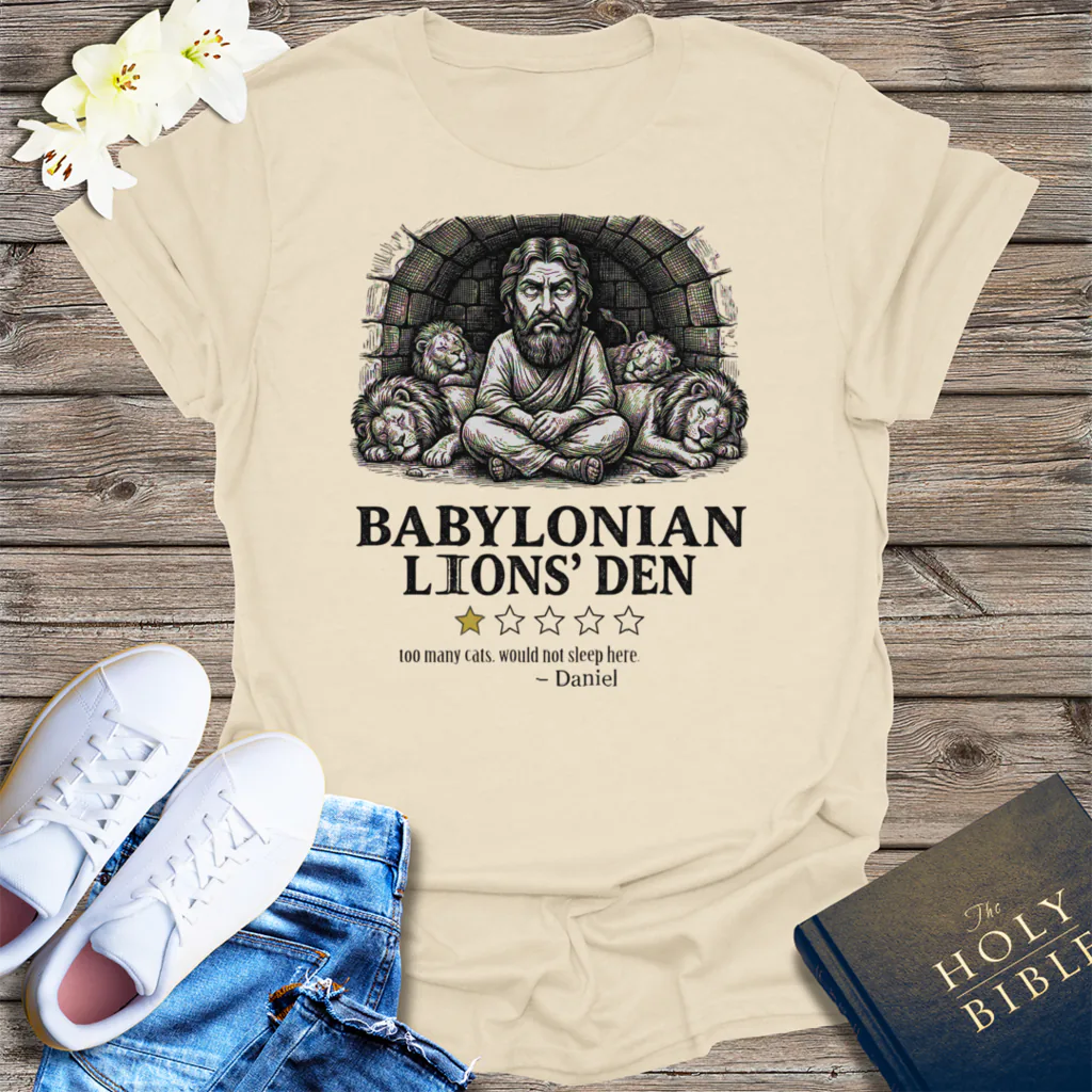 Babylonian Lions' Den T-Shirt - Natural