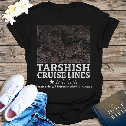 Tarshish Cruise Lines T-Shirt - Black