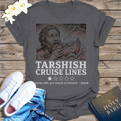 Tarshish Cruise Lines T-Shirt - Charcoal