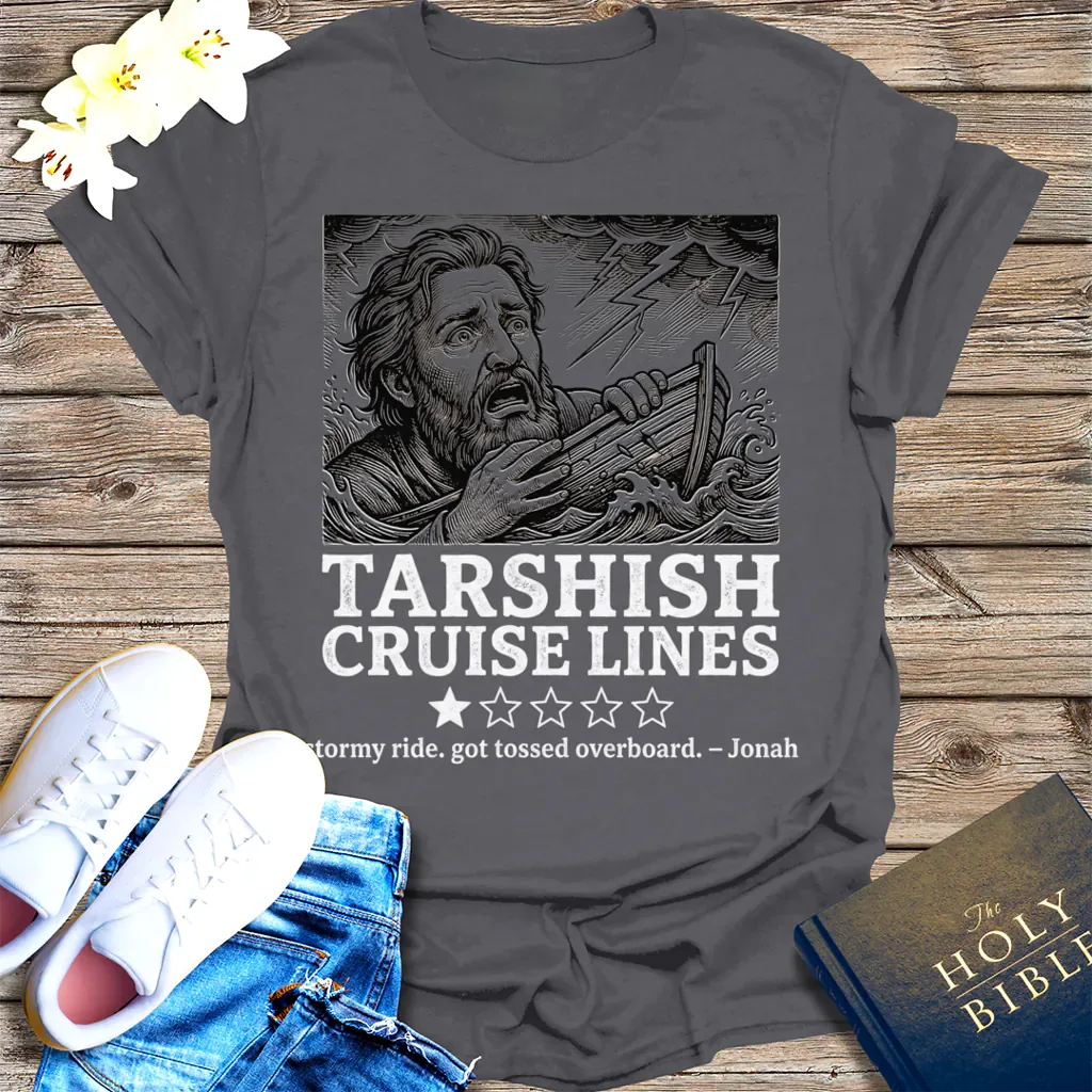 Tarshish Cruise Lines T-Shirt - Charcoal