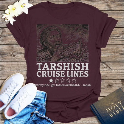 Tarshish Cruise Lines T-Shirt - Dark Chocolate