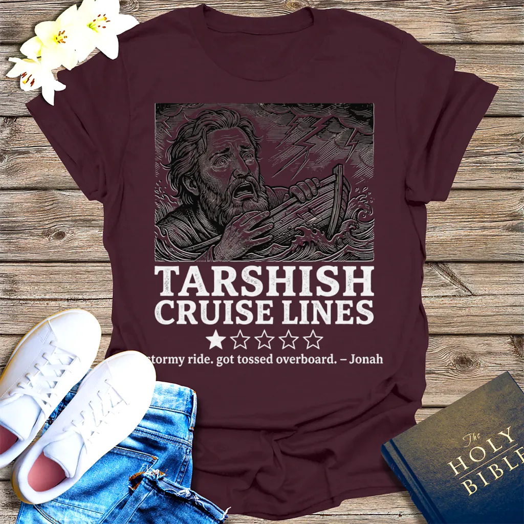 Tarshish Cruise Lines T-Shirt - Dark Chocolate