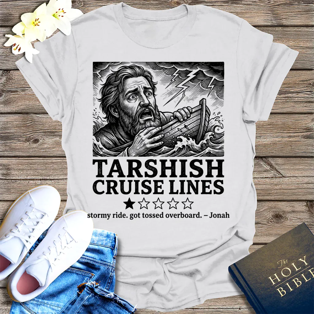 Tarshish Cruise Lines T-Shirt - Ice Grey