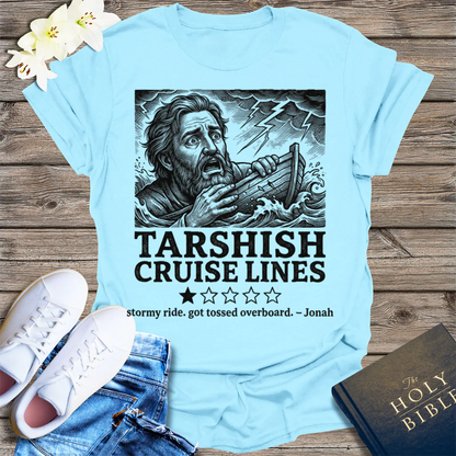 Tarshish Cruise Lines T-Shirt - Light Blue