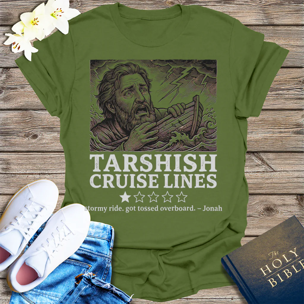 Tarshish Cruise Lines T-Shirt - Military Green