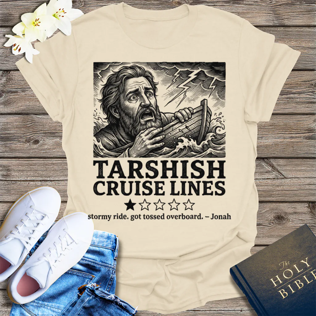 Tarshish Cruise Lines T-Shirt - Natural