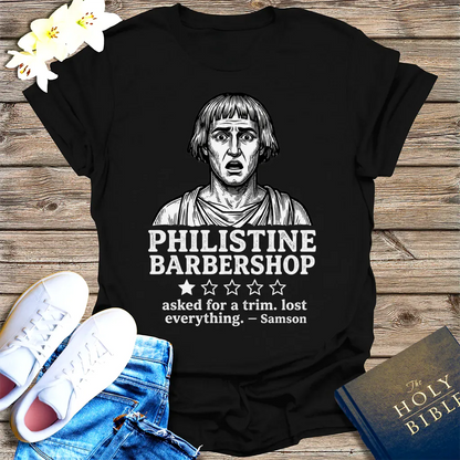 Philistine Barbershop T-Shirt - Black
