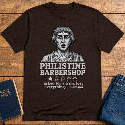 Philistine Barbershop T-Shirt - Dark Chocolate