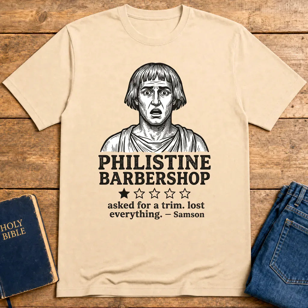 Philistine Barbershop T-Shirt - Natural