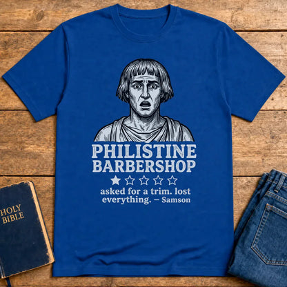 Philistine Barbershop T-Shirt - Royal