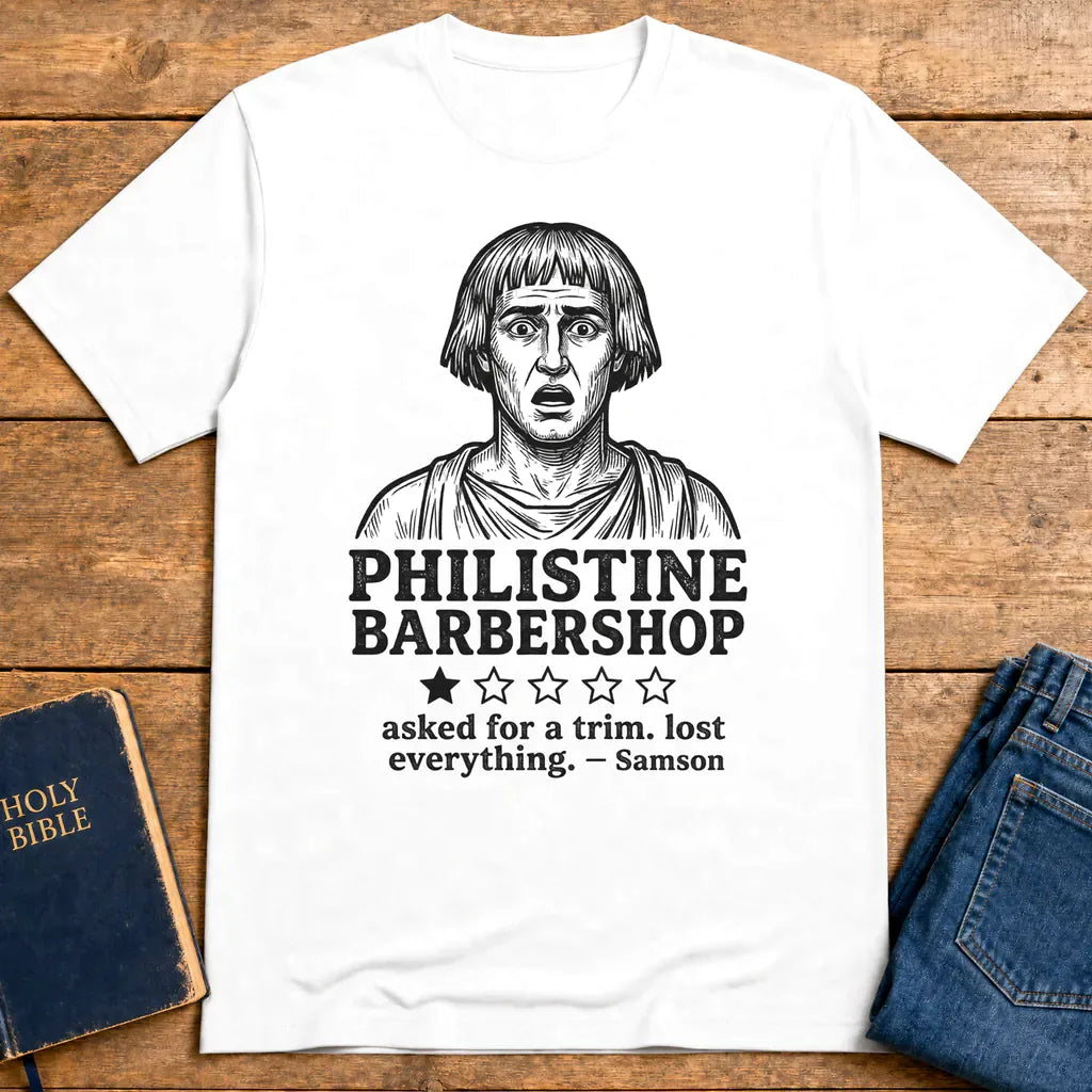 Philistine Barbershop T-Shirt - White