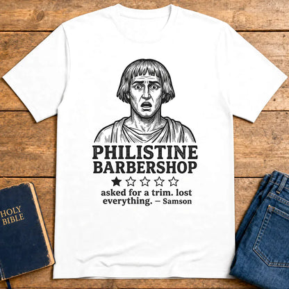 Philistine Barbershop T-Shirt - White