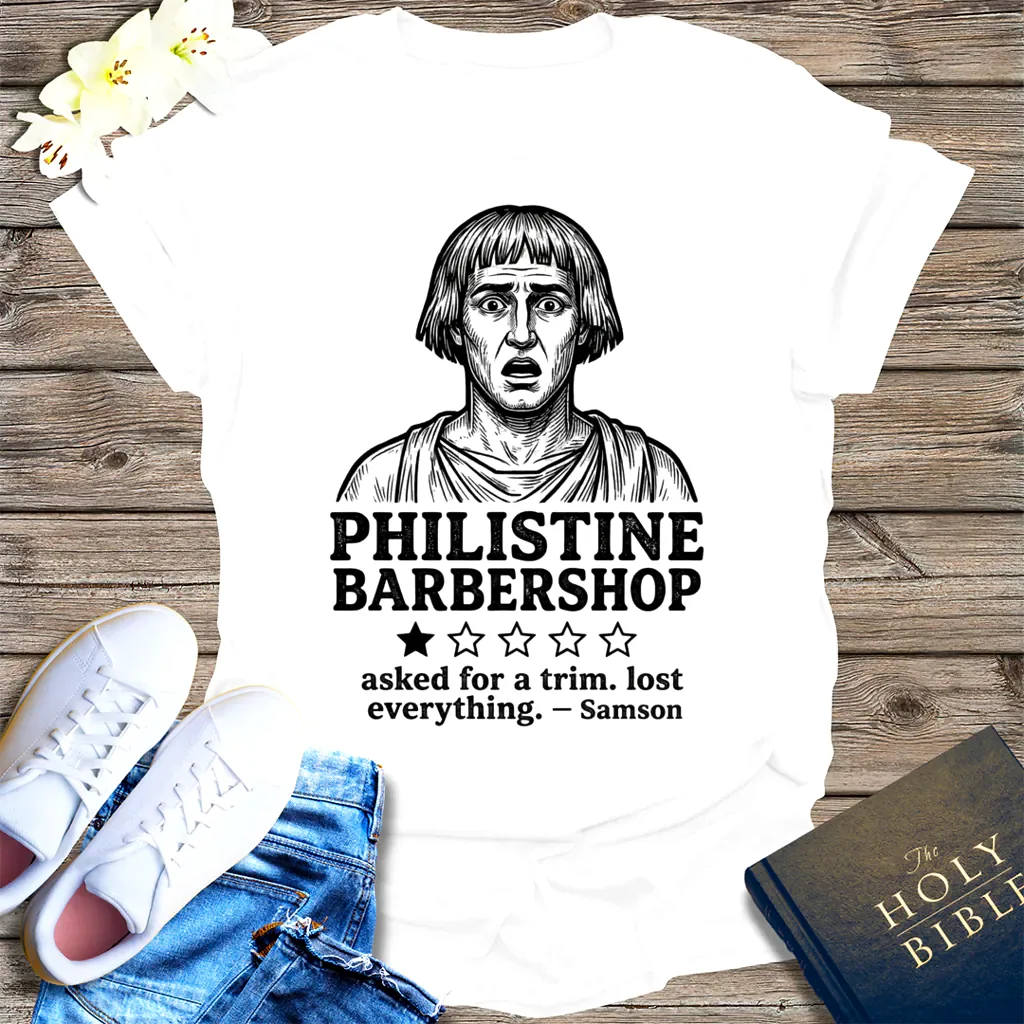 Philistine Barbershop T-Shirt - White