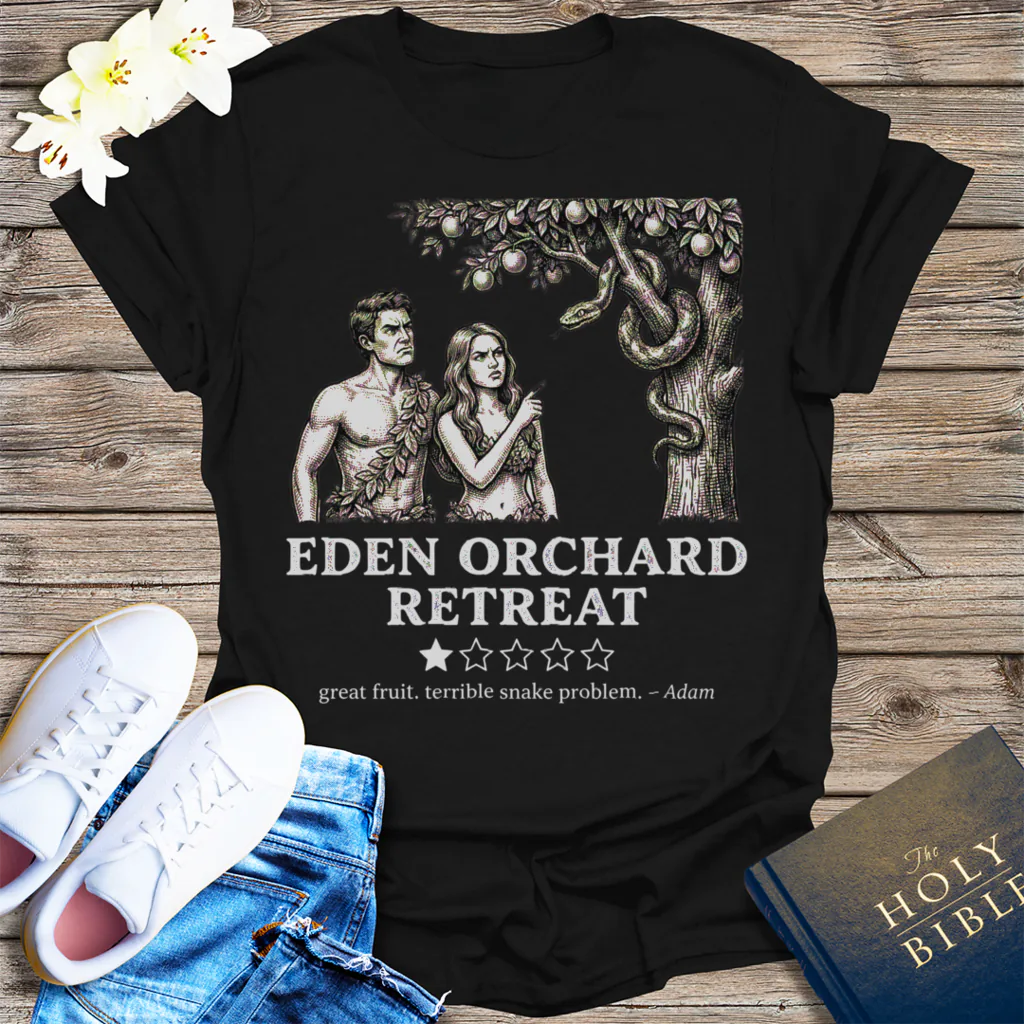 Eden Orchard Retreat T-Shirt - Black