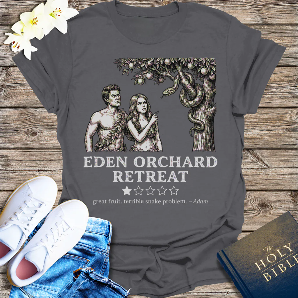 Eden Orchard Retreat T-Shirt - Charcoal