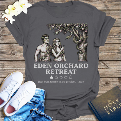 Eden Orchard Retreat T-Shirt - Charcoal