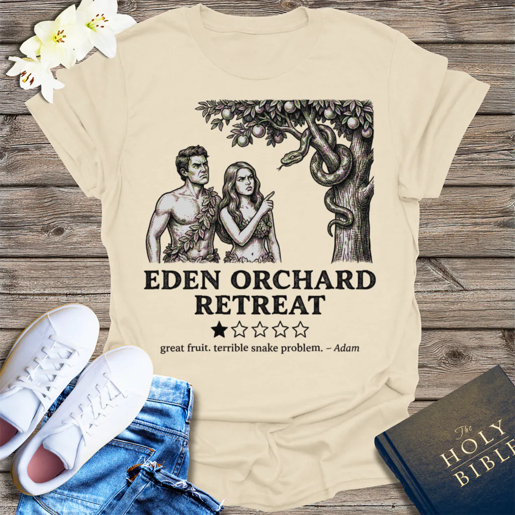 Eden Orchard Retreat T-Shirt - Natural