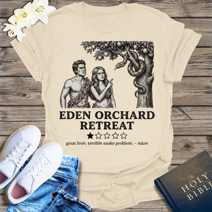 Eden Orchard Retreat T-Shirt - Natural