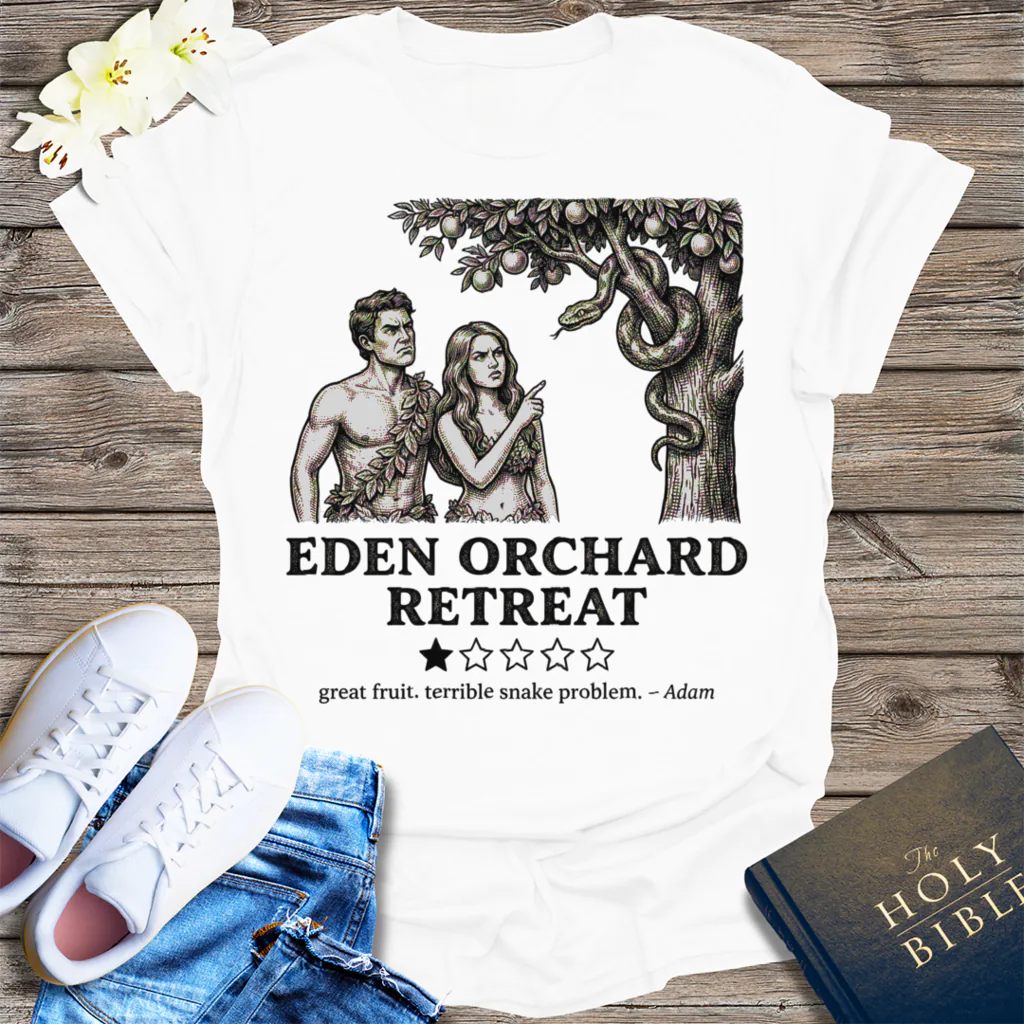Eden Orchard Retreat T-Shirt - White