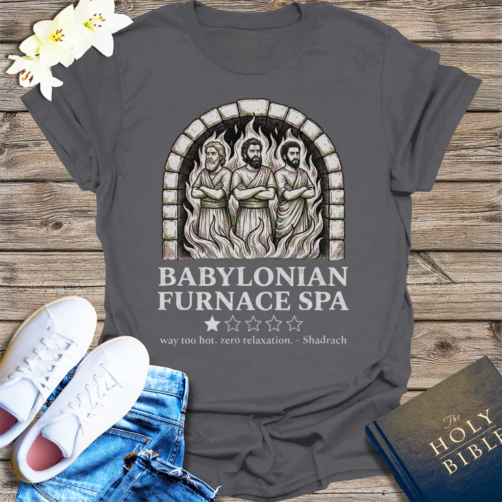 Babylonian Furnace Spa T-Shirt - Charcoal
