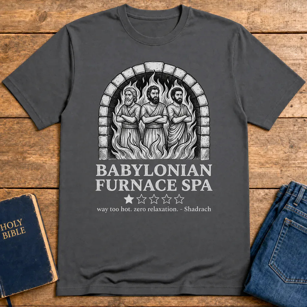 Babylonian Furnace Spa T-Shirt - Charcoal