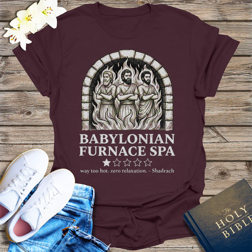 Babylonian Furnace Spa T-Shirt - Dark Chocolate