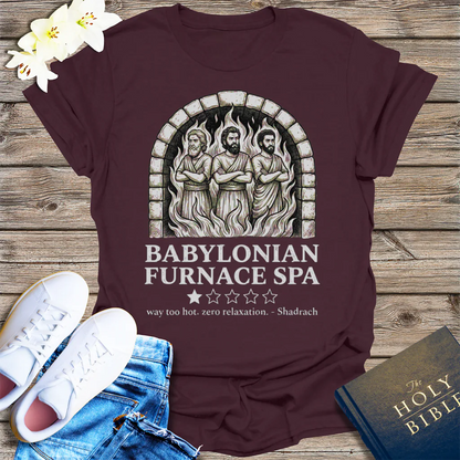 Babylonian Furnace Spa T-Shirt - Dark Chocolate