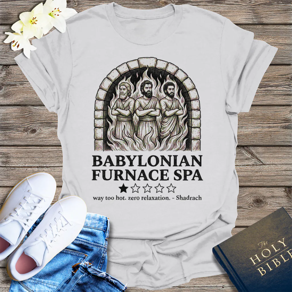 Babylonian Furnace Spa T-Shirt - Ice Grey