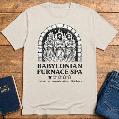 Babylonian Furnace Spa T-Shirt - Ice Grey