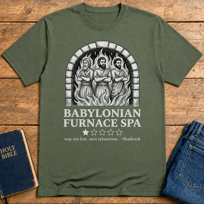 Babylonian Furnace Spa T-Shirt - Military Green